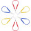 Special Needs Loop Scissors, Right And Lefty Support With Rust-Proof Material, Self-Opening Design Spring Scissors, Easy-Open Squeeze Handles, 3 2