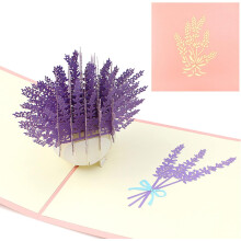 Exquisite 3D Popup Card, Light Red Cover with Beige Interior, A Masterpiece for Birthdays, Anniversaries, And More, Square Design, 5.9 x 5.9 Inch