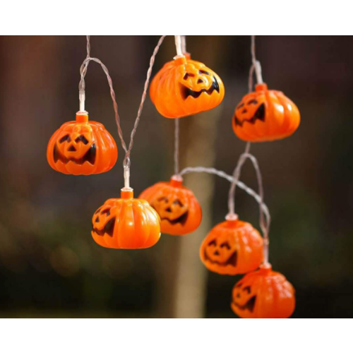Σαγηνευτικές διακοσμήσεις για το Halloween: Φωτάκια σε σχήμα κολοκύθας με αισθητήρα 1