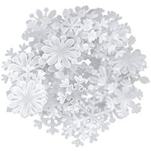 Treknappinspirert juledekorasjon, snøfnuggknapper for DIY-håndverk Lysende 3D hvite plastsnøfnugg med flat bakside til scrapbooking om vinteren