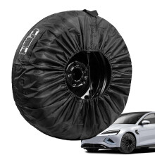 Tire Storage Bag with Weatherproof Protection, Spare Tire Cover Tote, Adjustable Buckle, Black/White