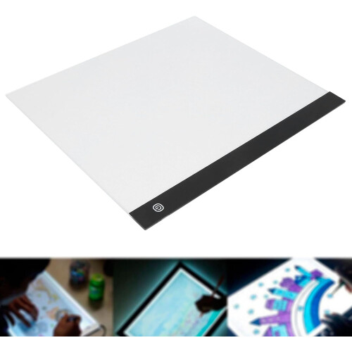 Light Table LED Light Pad Tracer, Ultra Thin Adjustable Brightness Light Board with USB Cable for Sketching 1