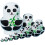 Panda Painted Russian Doll Set 5