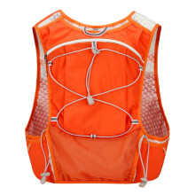 Running Vest Hydration Backpack for Men Women | Lightweight Insulated Orange Hydration Vest with Leakproof Water Bladder and Reflective Stripes