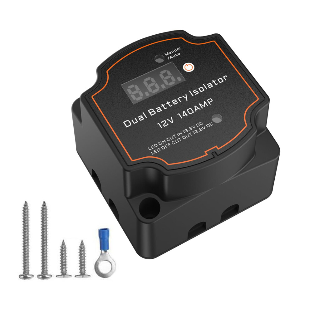 12V 140A Dual Battery Isolator With Led Voltmeter, Waterproof Voltage Sensitive Relay For Car Boat 9365049998192