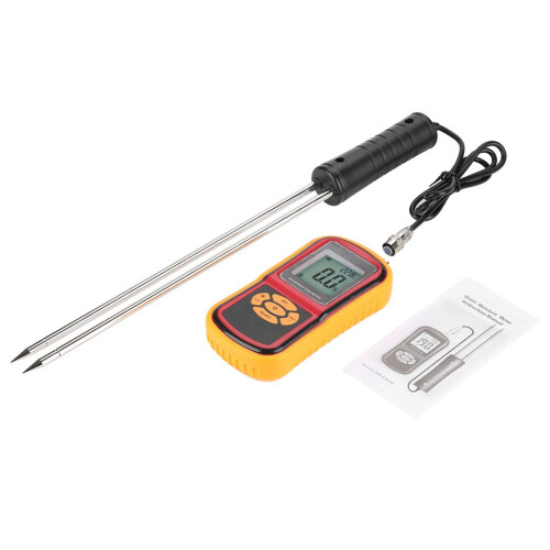 Grain Moisture Meter with LCD Backlight, Accurate Wheat Rice Corn Bean Tester for Storage and Processing