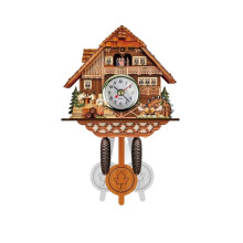 Cuckoo Clock, Wooden Pendulum, Swinging Bird, Decorative Hanging Time, Alarm Clock, Living Room, Home Decoration