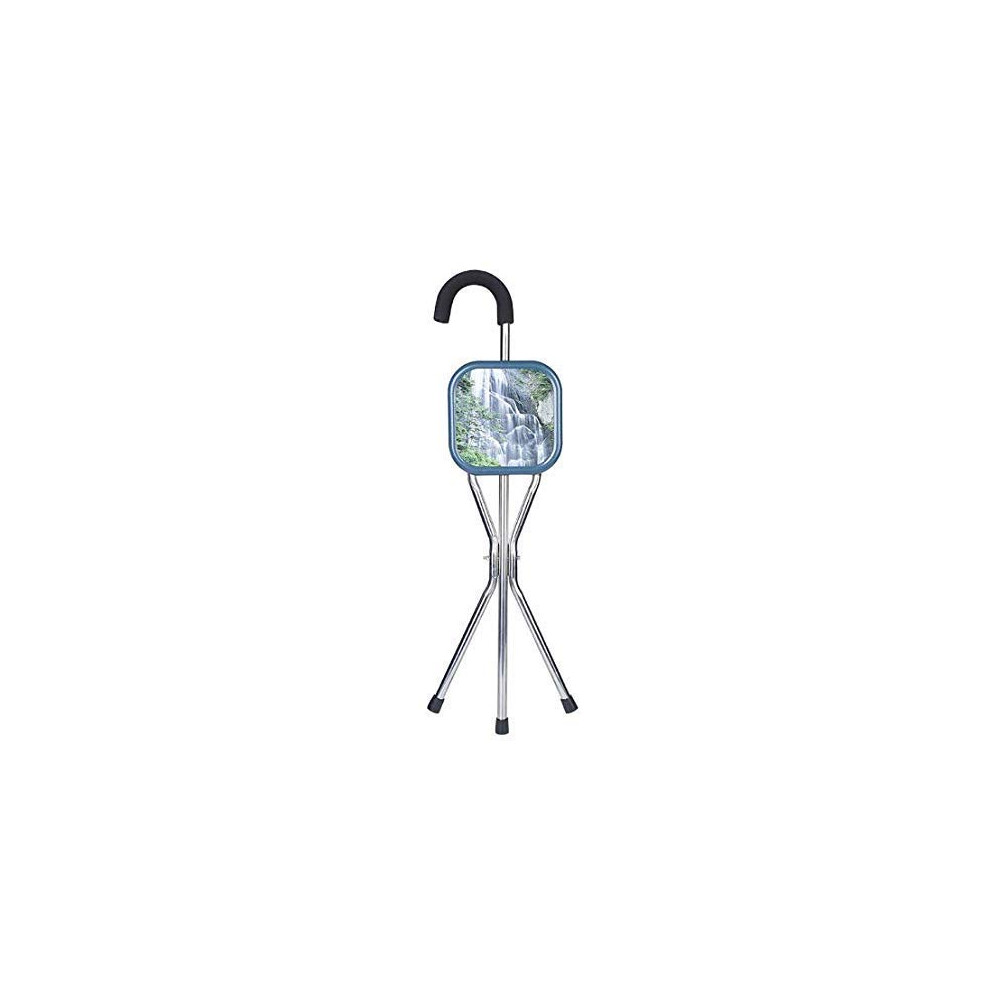 Crutches Adult Crutch Folding Seat Cane For Elderly And Disabled Medical Aid, Walking Stick And Chair Seat, Color 2