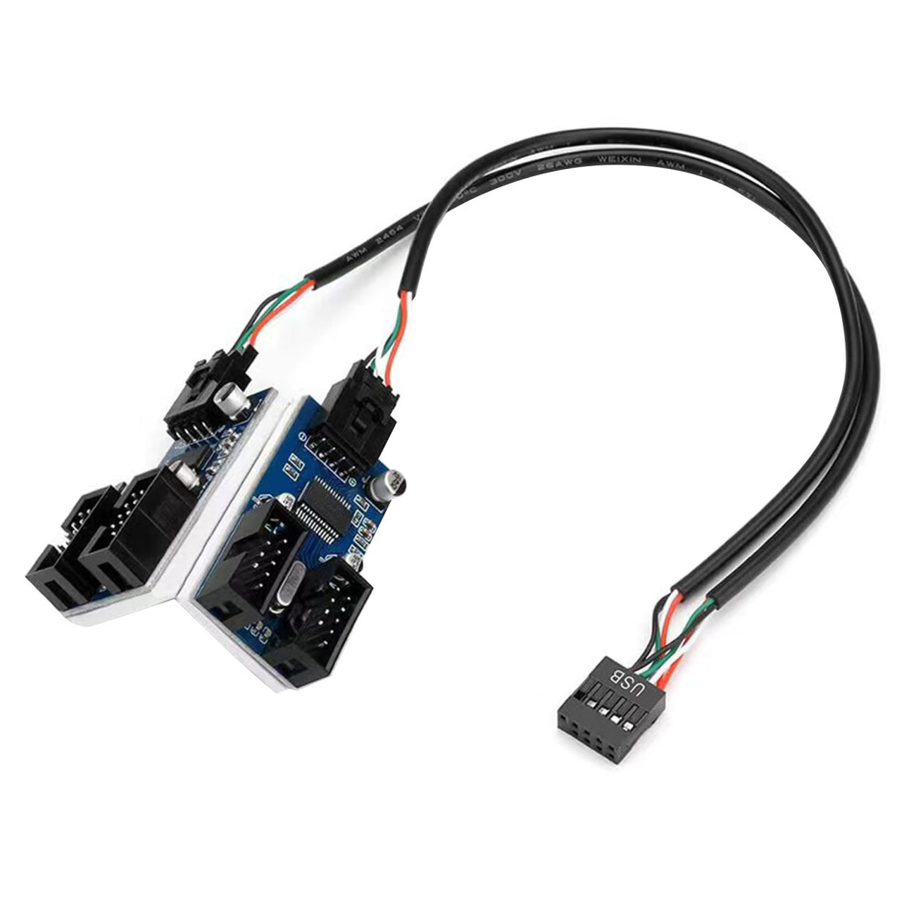 9Pin Usb Header 9Pin Usb Splitter Extender For-One To Four 7732000476372