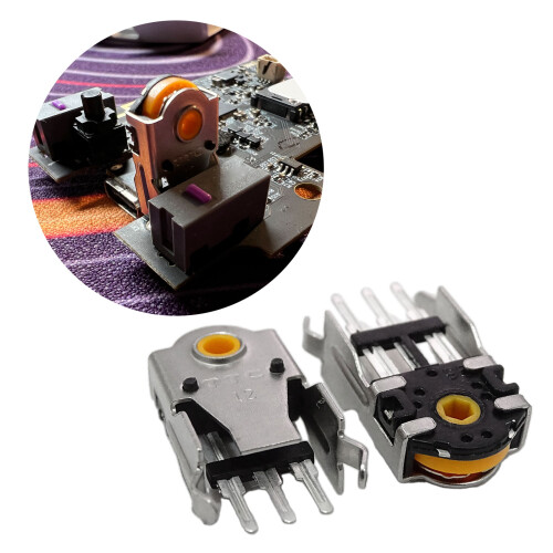 2 Stück TTC 12 mm Maus-Encoder staubdicht gold/grüne-Grüner Kern 2