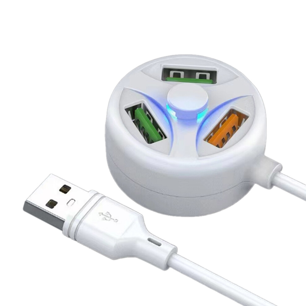 Usb Charging Hub Usb Splitter,Usb Extender With 3Ports- White 7732000485916