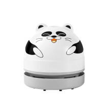 Mini Cute Animal Desktop Vacuum Cleaner, Cordless 360º Rotatable Panda Dust Sweeper for Home Office Keyboard Cleaning