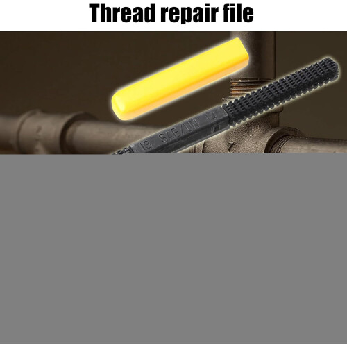 Thread  Tool Set Rustproof Carbon Steel MultiSlot Metric Thread File for Bolts Pipes Auto 2