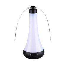 Desktop Fly Fan Repellent with Reflective Strip, USB Rechargeable, Portable, Silent for Outdoor Camping, Fishing, and Indoor Use