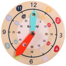 Teaching clock, 3 layers of interesting educational plywood 15x15cm cute kids teaching clock for school classrooms, toy, toy