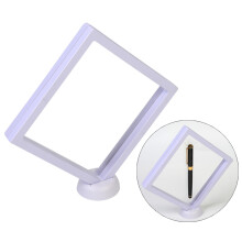 Elegant Crystal Clear Case, Display Holder with Transparent Membranes, 3D Floating Presentation for Medals, Jewelry, Watches, Reusable Display for Off