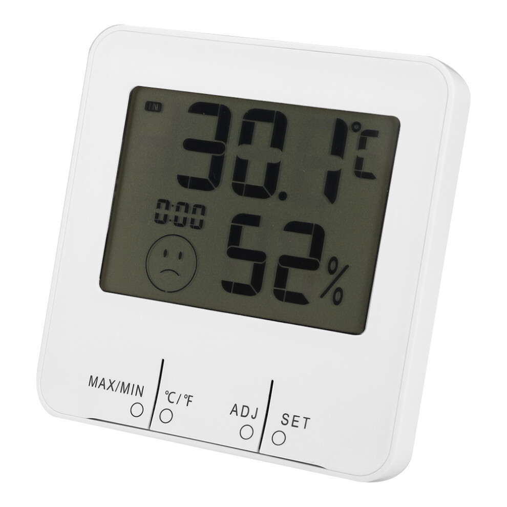 Digital Thermometer, Hygrometer with High Accuracy for Clear Reading and Multiple Mounting Options in Any Environment