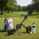 3 Wheeled Golf Push Trolley Aluminum & Plastic Foldable & Lightweight 4