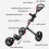 3 Wheeled Golf Push Trolley Aluminum & Plastic Foldable & Lightweight 7