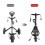 3 Wheeled Golf Push Trolley Aluminum & Plastic Foldable & Lightweight 8