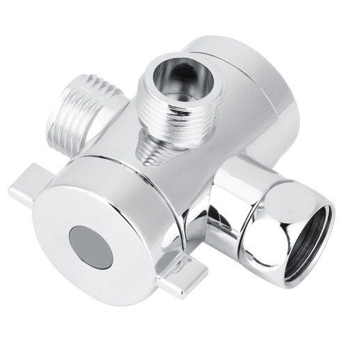 Sleek Three-Way Shower Switch, ABS And Brass Construction For Robust Durability, Universal G1/2" Threaded Connection Offers Seamless Integration 2