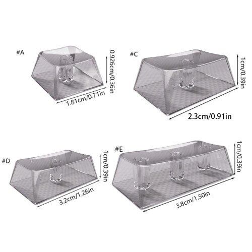 Capuchons de-Touches d'angle mort de couleur transparente 1