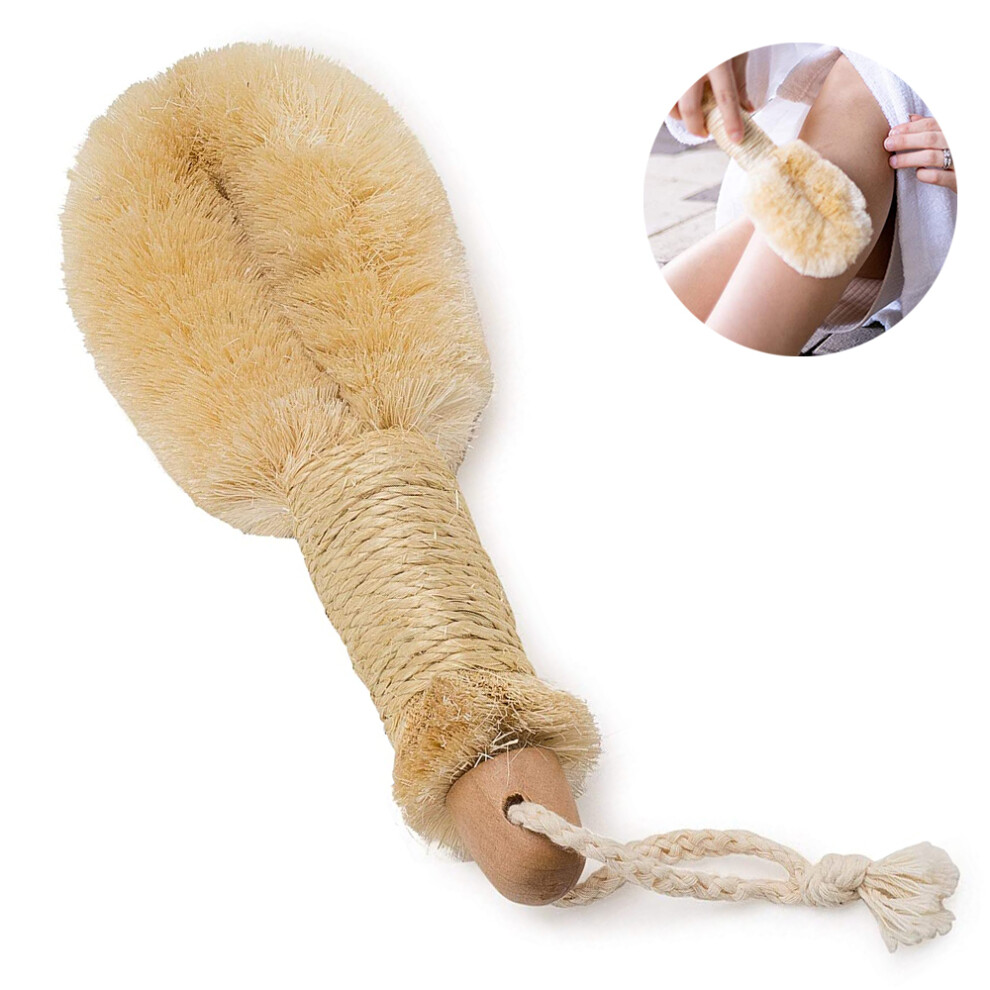 Natural Sisal Body Brush for Dry Brushing, Eco-Friendly Exfoliating Shower Tool for Lymphatic Drainage and Circulation Boost, Shoes Organizers