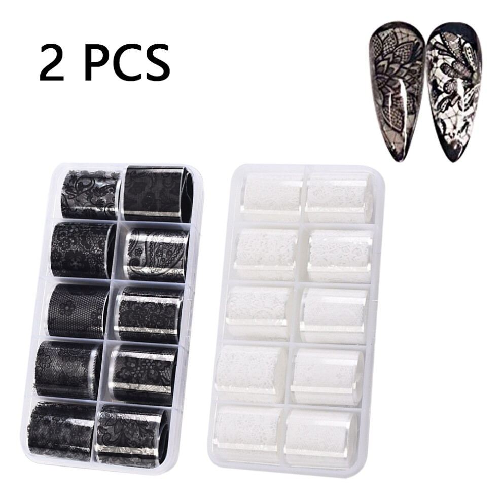 Butterfly Nail Wraps, Boho Retro Style Glittering Foils For Salon-grade Creative Manicures