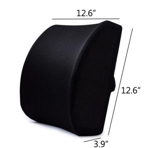 Memory Foam Back Cushion Lumbar Support Pillow, Pain Relief And Improved Posture Solution for Versatile Installation 2