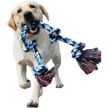 Juguete de cuerda para perros para tirar de la cuerda, juguete indestructible adecuado para perros grandes, juguetes masticables de algodón natural