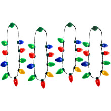 Illuminazione festiva, collana con lampadine luminose, set da 4 pezzi. Per valorizzare gli outfit delle feste e diffondere allegria alle feste in