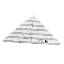 Quilting Triangle Ruler with Multiple Size Cutting, NonSlip Grip, Seam Allowance Lines, White