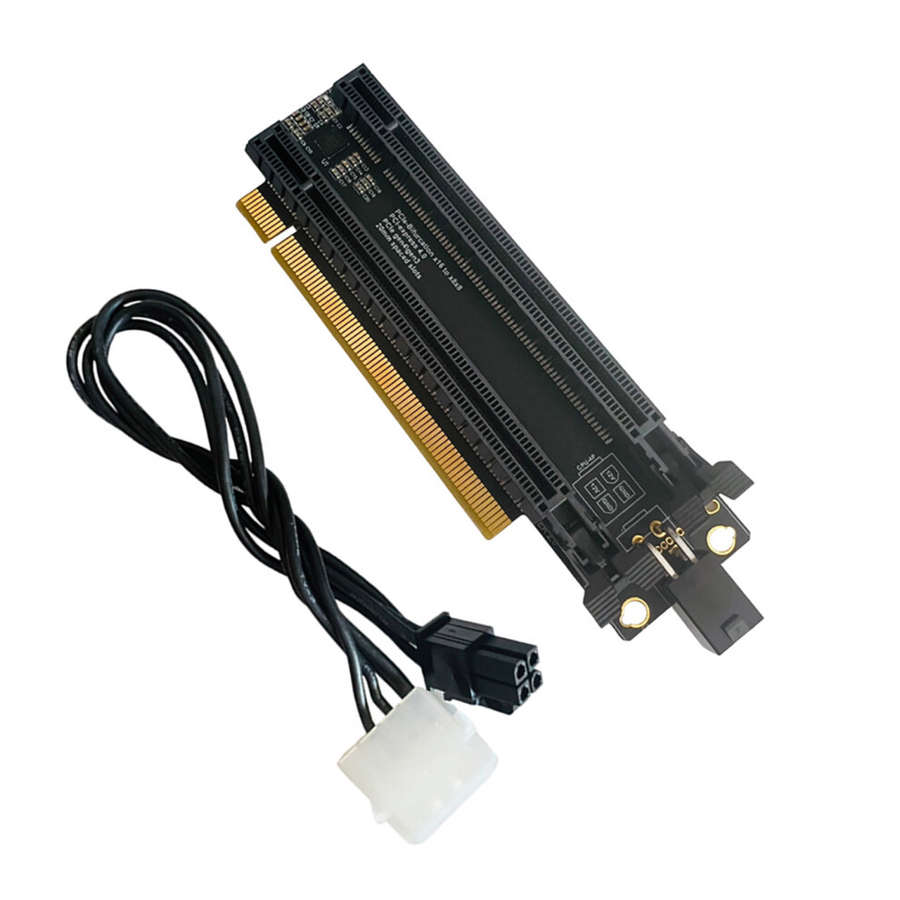 Pcie4.0 X16 1 To 2 Gen4 Card Sata/4P Power Port Split-P2a 4P 7732000487347