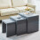 (GREY) Nested Coffee Table Set of 3, Stackable Side Tables 5