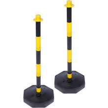 Isolation Pile 2pcs Traffic Separation Post Conical Design Emergency Stop Protection Sign Durable Road Safety Marker