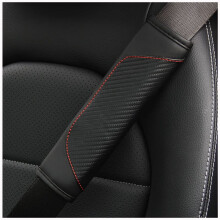 2 Packs Car Seat Belt Cover for Mercedes Benz GLA Soft Comfort PU Leather Shoulder Pad Black