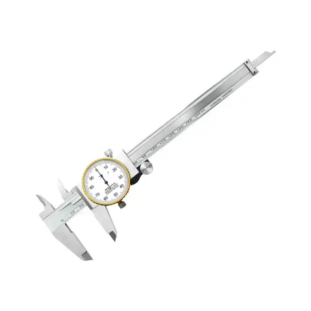 Micrometer Vernier Caliper With Dial, 0150 Mm/06 Inches, Metal Case 9412369243768