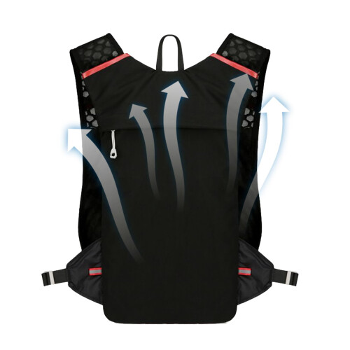 Hydration Backpack, Sports Supplies MultiPocket Water Daypack, Black