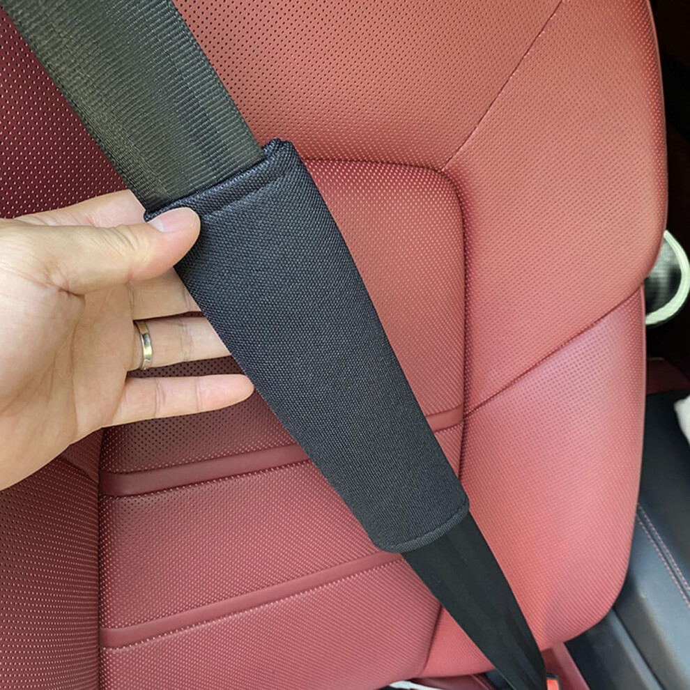 2 Pcs Ice Silk Car Seat Belt Shoulder Pads For Mercedesbenz Eqa Eqb Eqc Â Extra Shoulder Protection Black 9412369244147