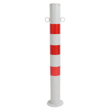 Traffic Delineator Posts 75cm Red White Safety Cones with Base and Lugs for Parking and Street Use
