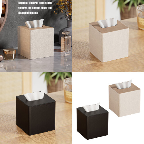 Stylish Tissue Storage Box Clear Bright Color with-Black 2