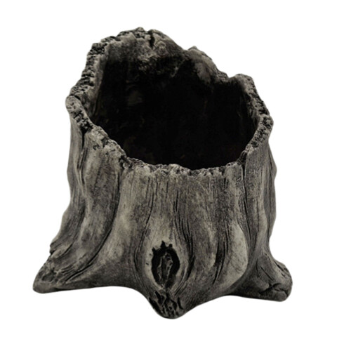 Planter Trunk Planter Succulents Pots Stump Planter-silver gray