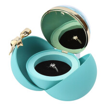 Delicate Rose Rings Holder Jewelry Storage Container-cyan blue