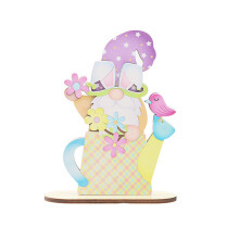 Colorful Rabbit Wood Decorations Enhances Holiday-shower head