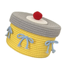 Woven Storage Container for Desk-Gray cover 25 x 19CM