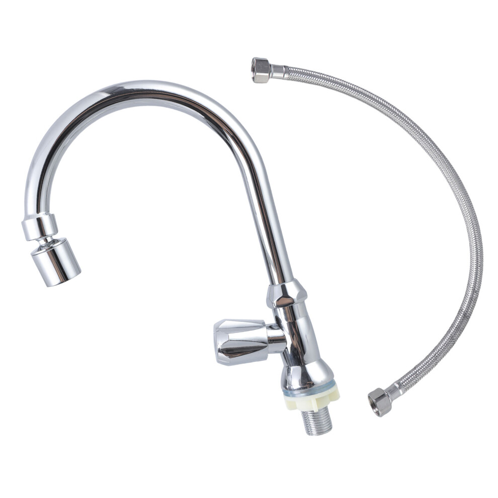 Bathroom Sink Faucet Featuring 180Degree Rotating Spout Perfect 7695000633506