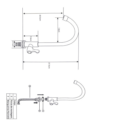 Robinet de lavabo de salle de bains de qualité, doté d'un bec 1