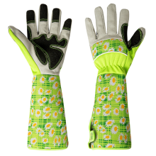 Heavy Duty Thorn Proof Gardening Gloves, Extra Long Forearm Protection, Flexible And Pretty, Polyester Imitation Leather Velvet, Comfort And Durabilit