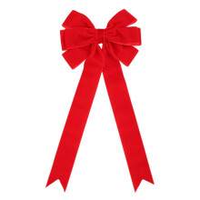 Velvets Bows Wreath Handgemaakte hangende accessoire-Rood