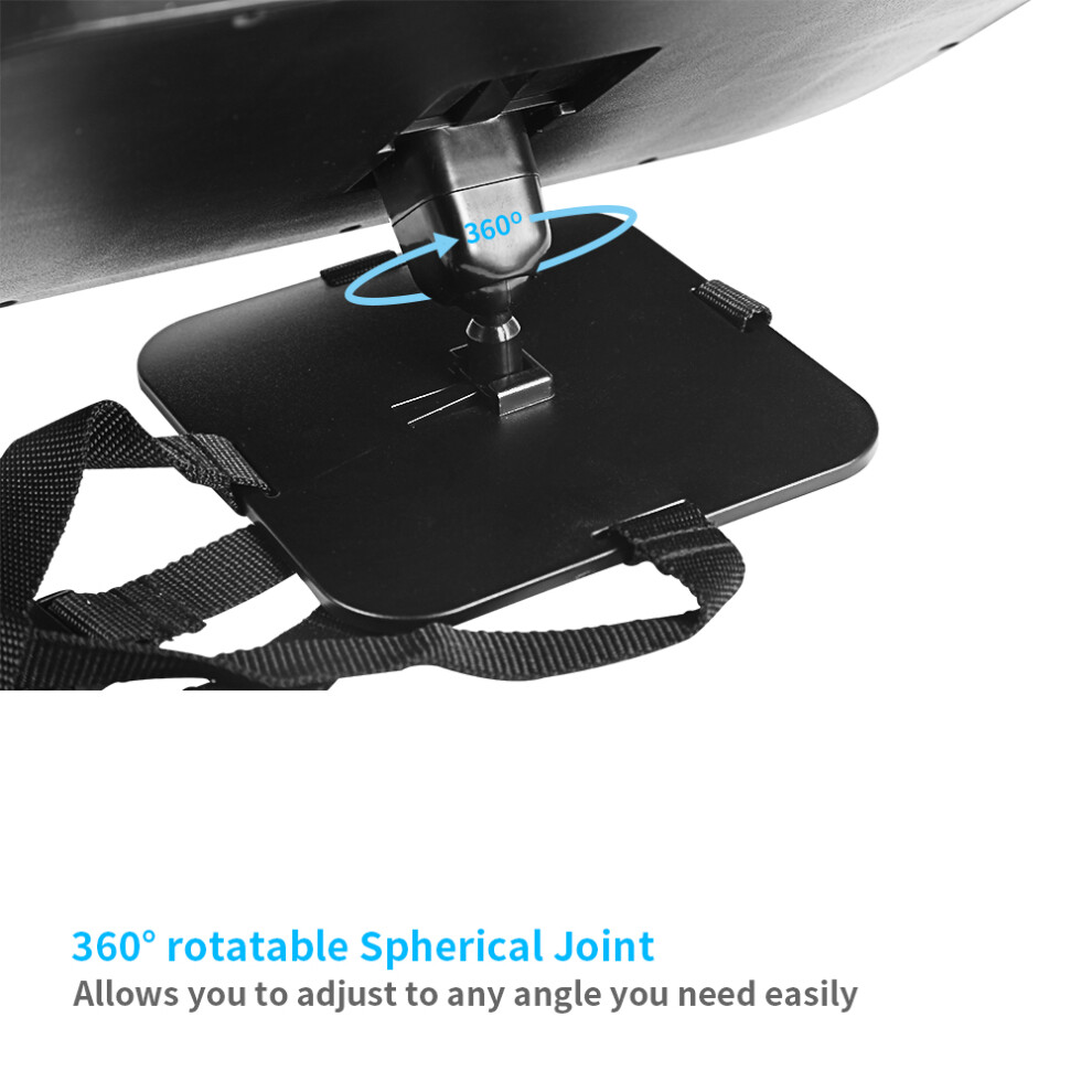 Rear Seat Baby View Mirror, Frame Design Adds Style To Your Car Interior, Rotates Degrees For Optimal Viewing Position Black